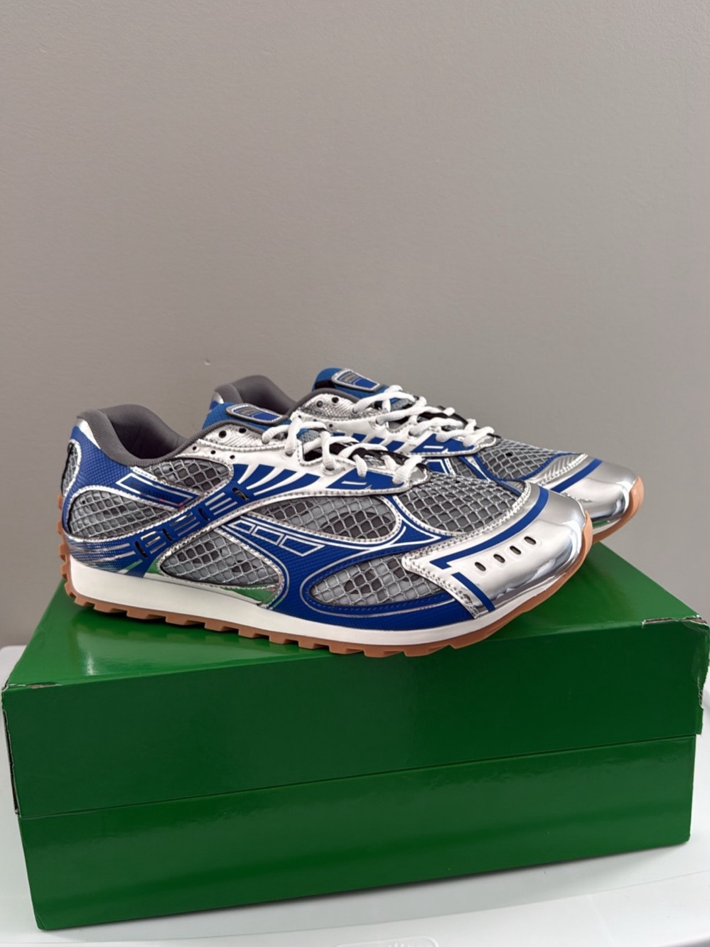 Bottega Veneta Orbit Sneaker Blue & White